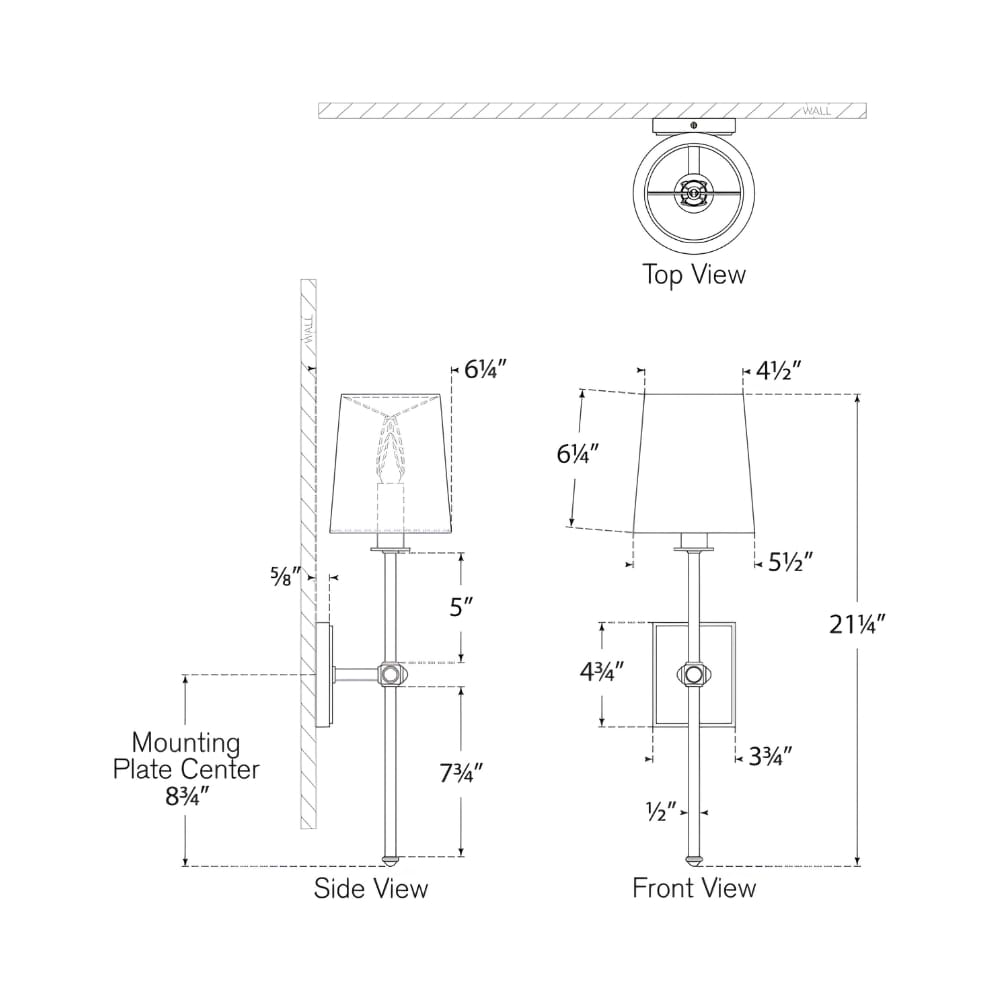 Interior Wall Light / Sconce Lucia Medium Tail Wall Sconce