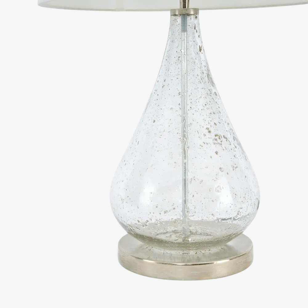 Table Lamps Lustre Teardrop Stone Effect Glass Teardrop Table Lamp