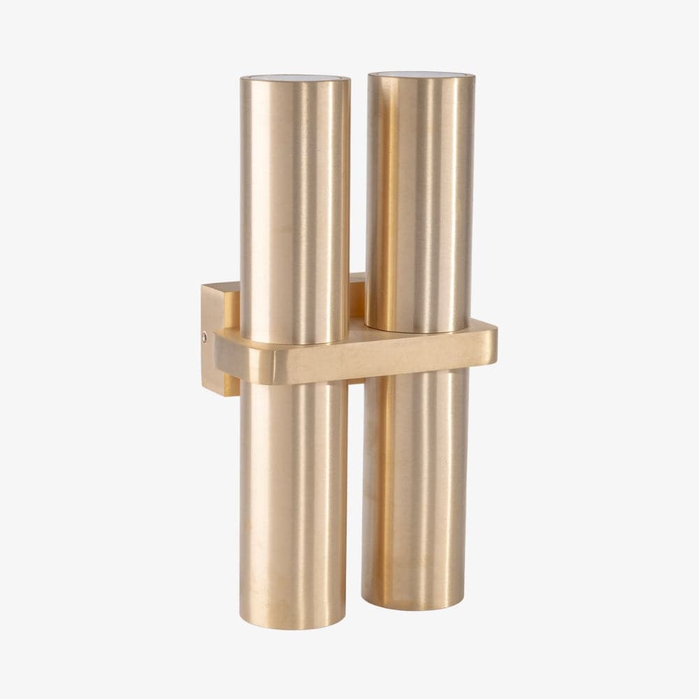 Exterior Wall Light Luz Solid Brass TRI Colour Double Up & Down Wall Pillar Lights