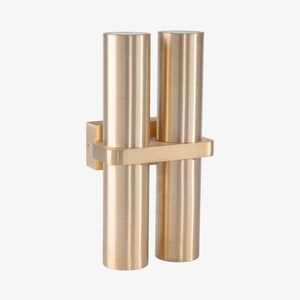Exterior Wall Light Luz Solid Brass TRI Colour Double Up & Down Wall Pillar Lights