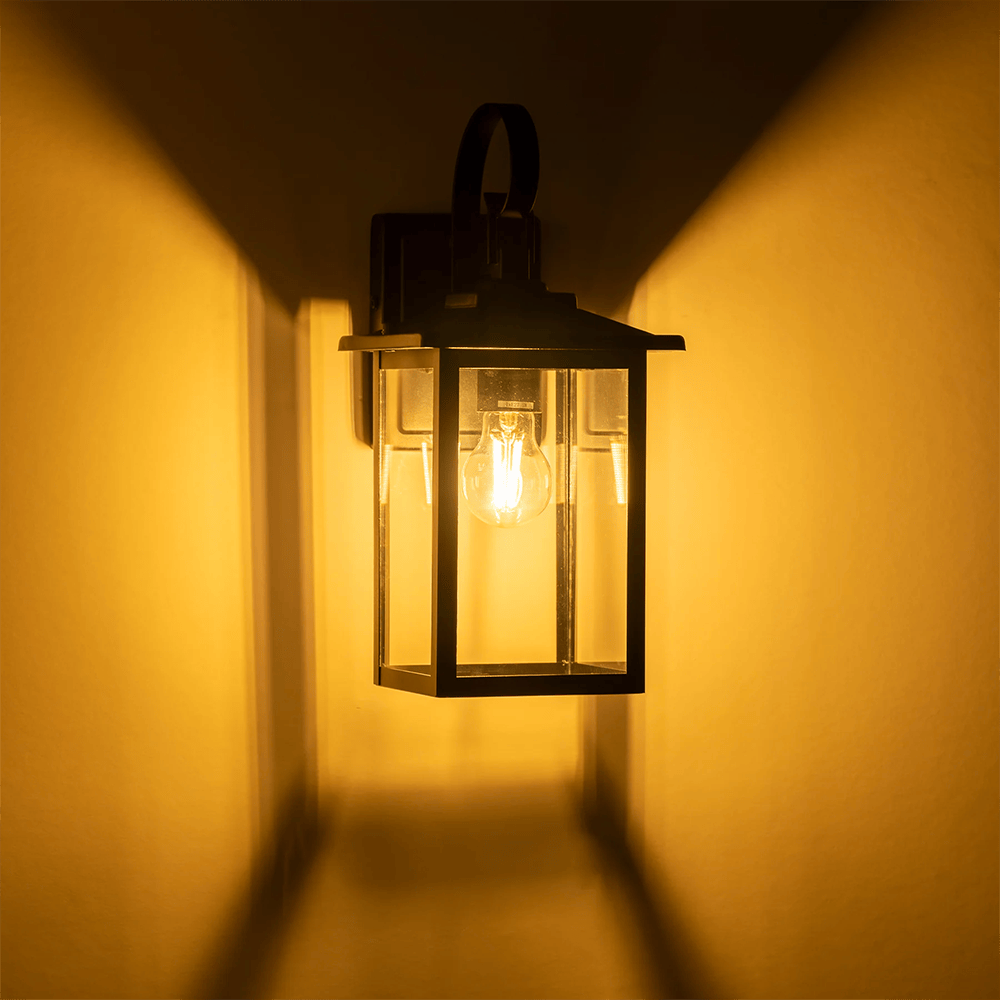 Exterior Wall Light Madix Galvanised Iron Black Wall Light