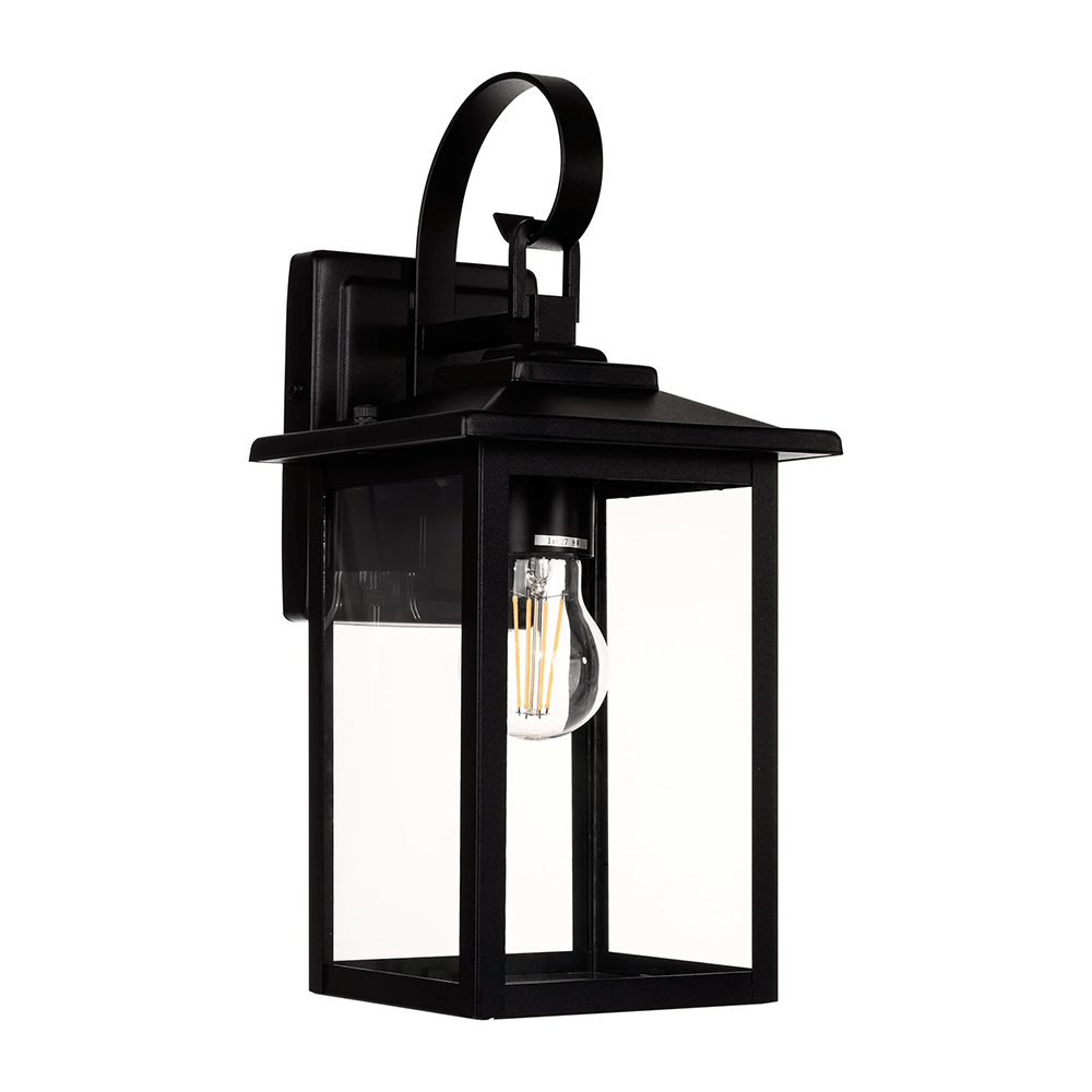 Exterior Wall Light Madix Galvanised Iron Black Wall Light