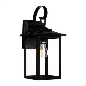 Exterior Wall Light Madix Galvanised Iron Black Wall Light
