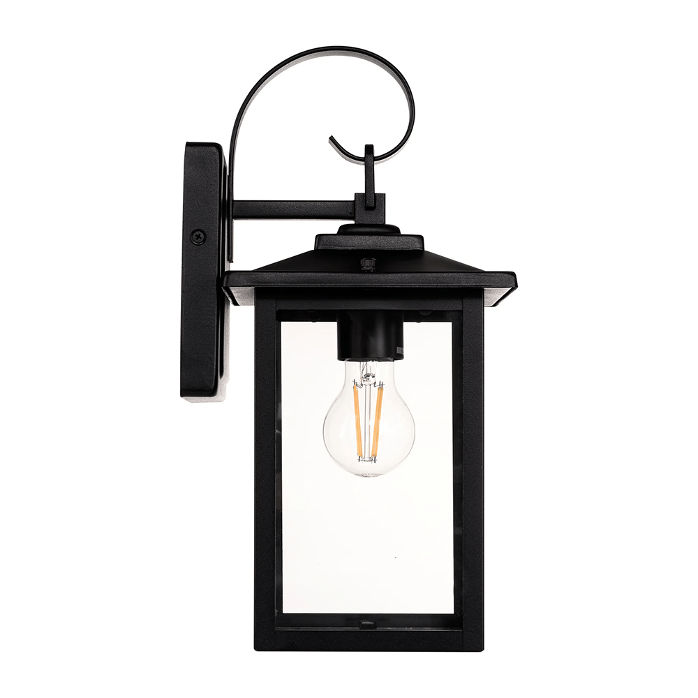 Exterior Wall Light Madix Galvanised Iron Black Wall Light