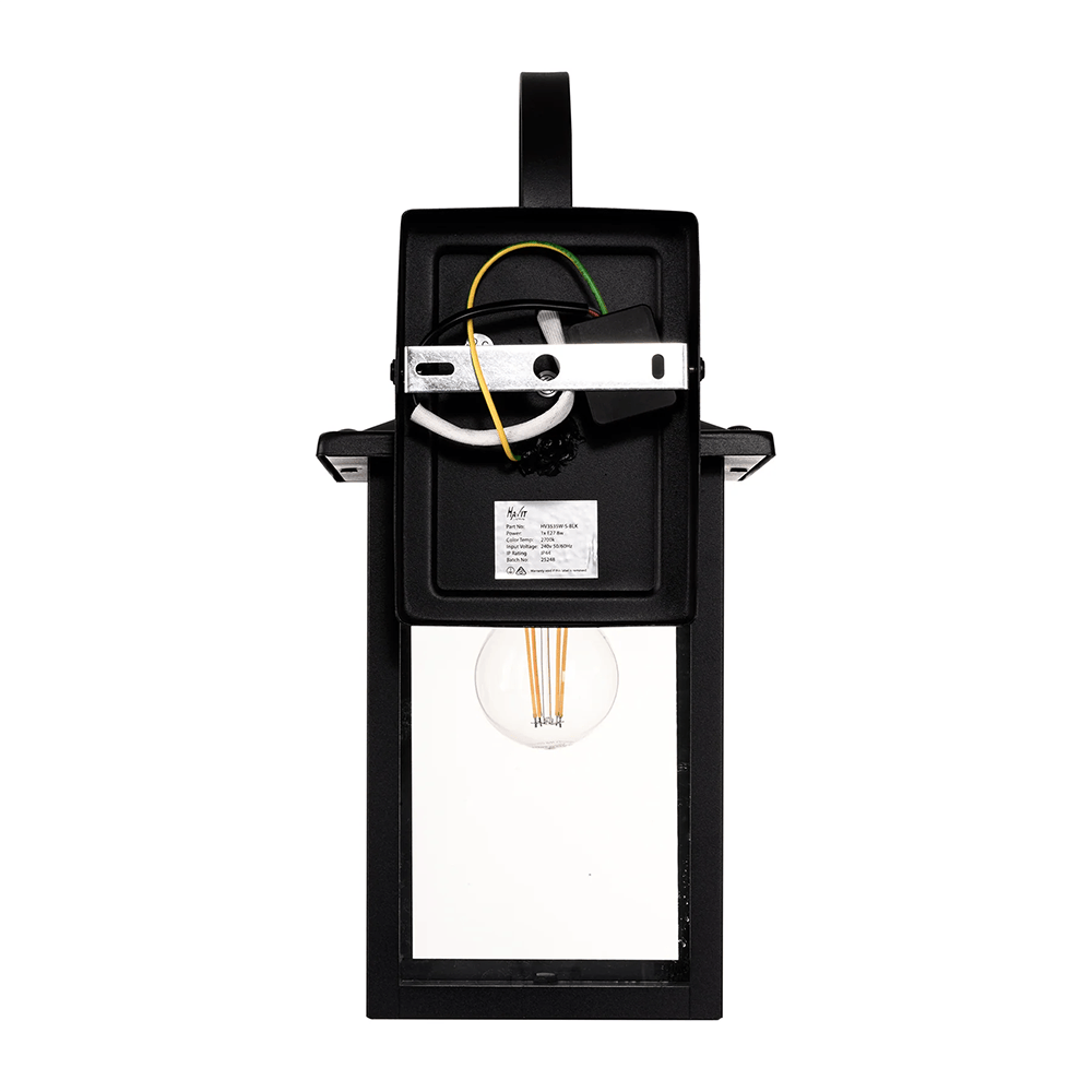 Exterior Wall Light Madix Galvanised Iron Black Wall Light