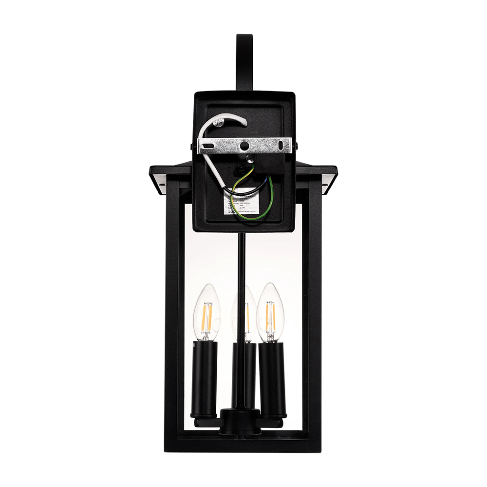 Exterior Wall Light Madix Galvanised Iron Black Wall Light