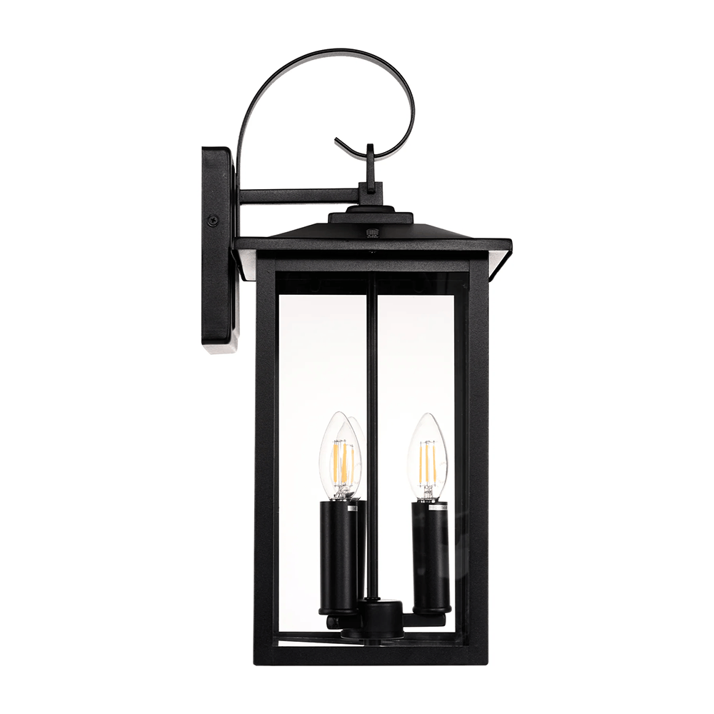 Exterior Wall Light Madix Galvanised Iron Black Wall Light