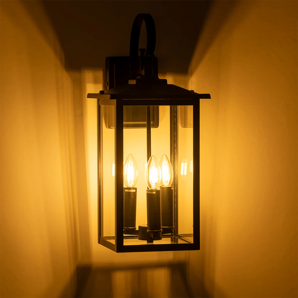 Exterior Wall Light Madix Galvanised Iron Black Wall Light