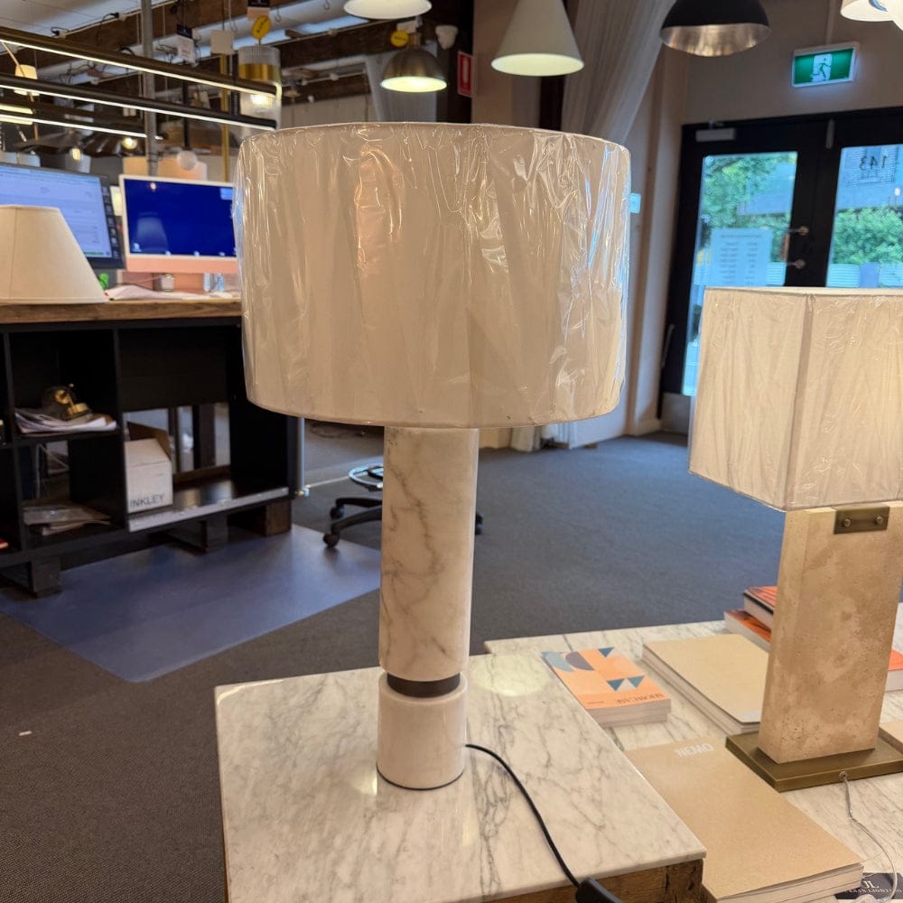 Table Lamps Marble & Bronze Base & Shade Complete – CLEARANCE (Ex-display)