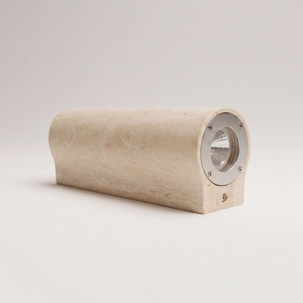 Exterior Wall Light Marmo Travertine Up/Down Outdoor Wall Light