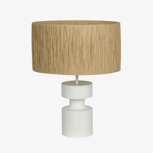 Table Lamps Marni Lamp Small White with Raffia Shade