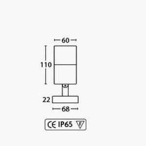 Exterior Wall Light Marrawah Single Adjustable Spotlight