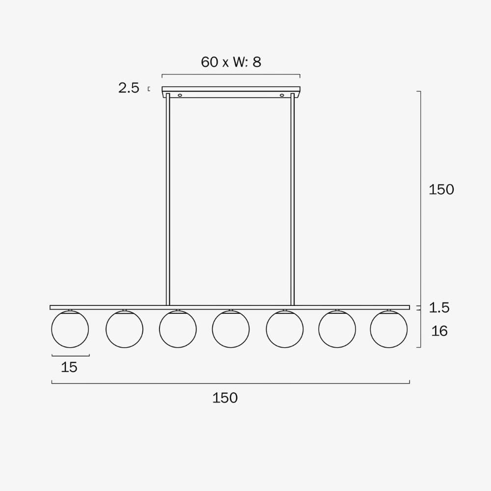 Linear Pendant Marsten 7-Light Linear Pendant