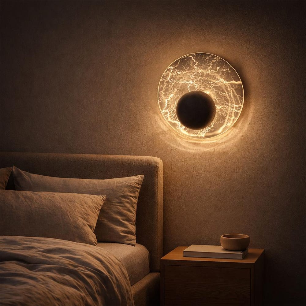 Interior Wall Light / Sconce Maru Travertine Stone Wall Sconce