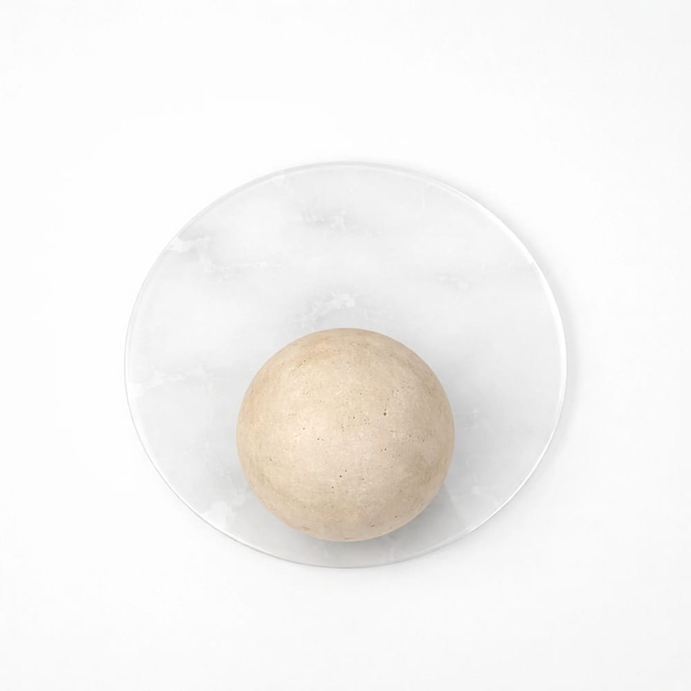 Interior Wall Light / Sconce Maru Travertine Stone Wall Sconce