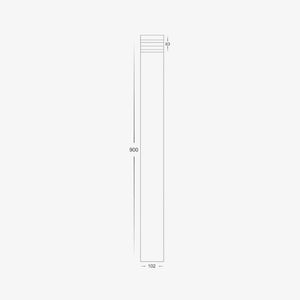 Bollards MAXI 900 Bollard - Louvred LED