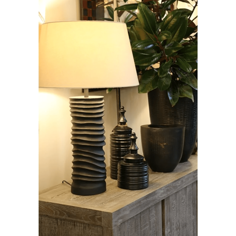 Table Lamps Mayfair Ribbed Cylinder Lamp Base