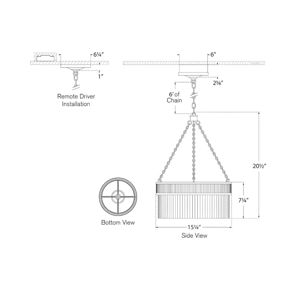Interior Pendant Menil Chandelier