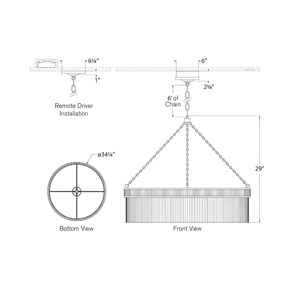 Interior Pendant Menil Chandelier