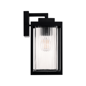 Exterior Wall Light Micah Galvanised Iron Black Wall Light