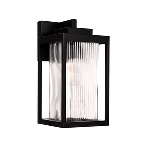 Exterior Wall Light Micah Galvanised Iron Black Wall Light