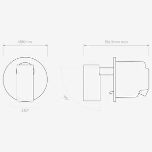 Bedside Wall Lights Micro Recess Switched Wall Light