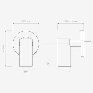 Bedside Wall Lights Micro Recess Unswitched Wall Light