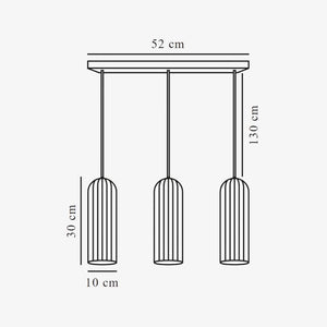 Interior Pendant Miella 3-Rail Pendant
