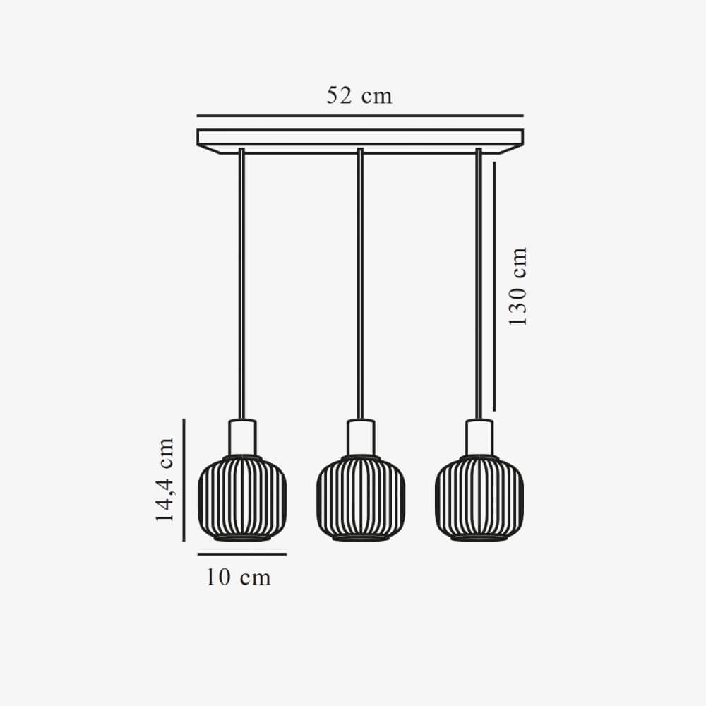 Interior Pendant Milford Mini 3-Rail Pendant