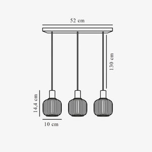 Interior Pendant Milford Mini 3-Rail Pendant