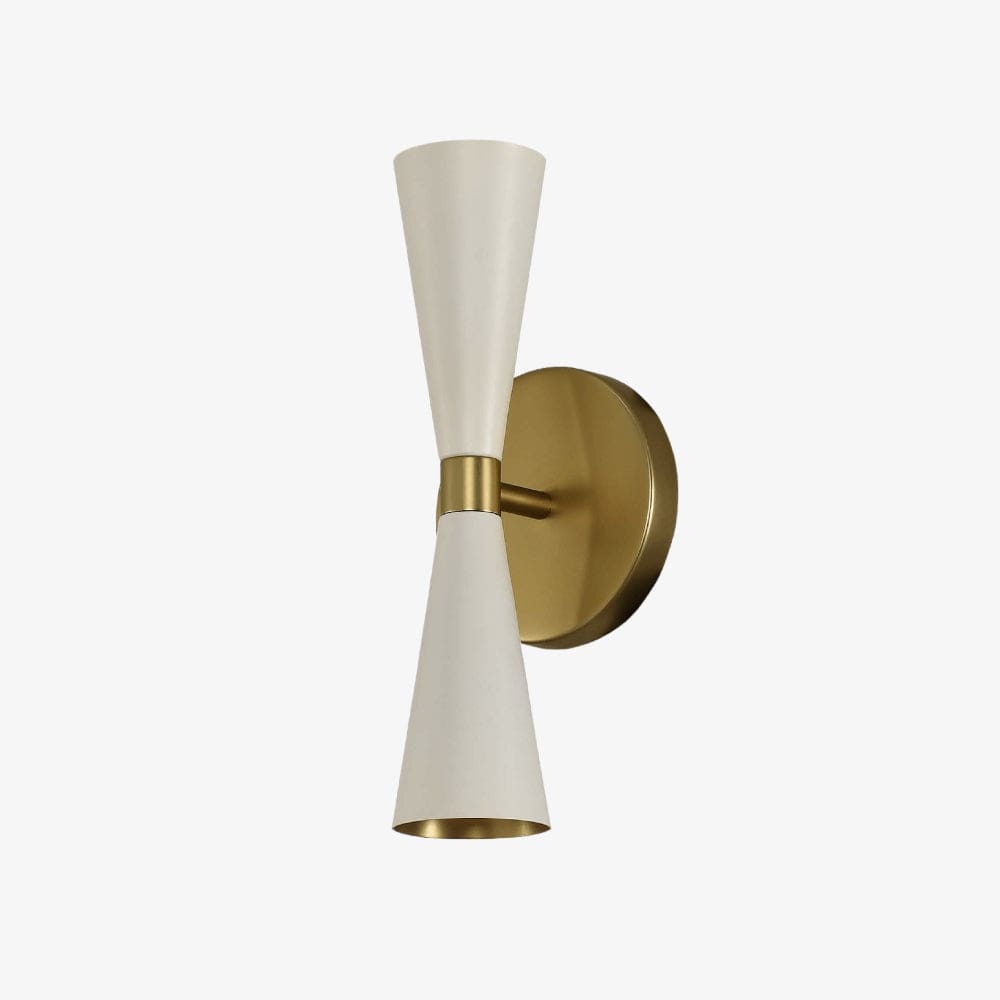 Interior Wall Light / Sconce Milo Wall Light - White & Brass