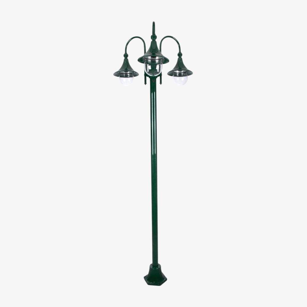 Post Lights Monaco Triple Head Tall Plain Post