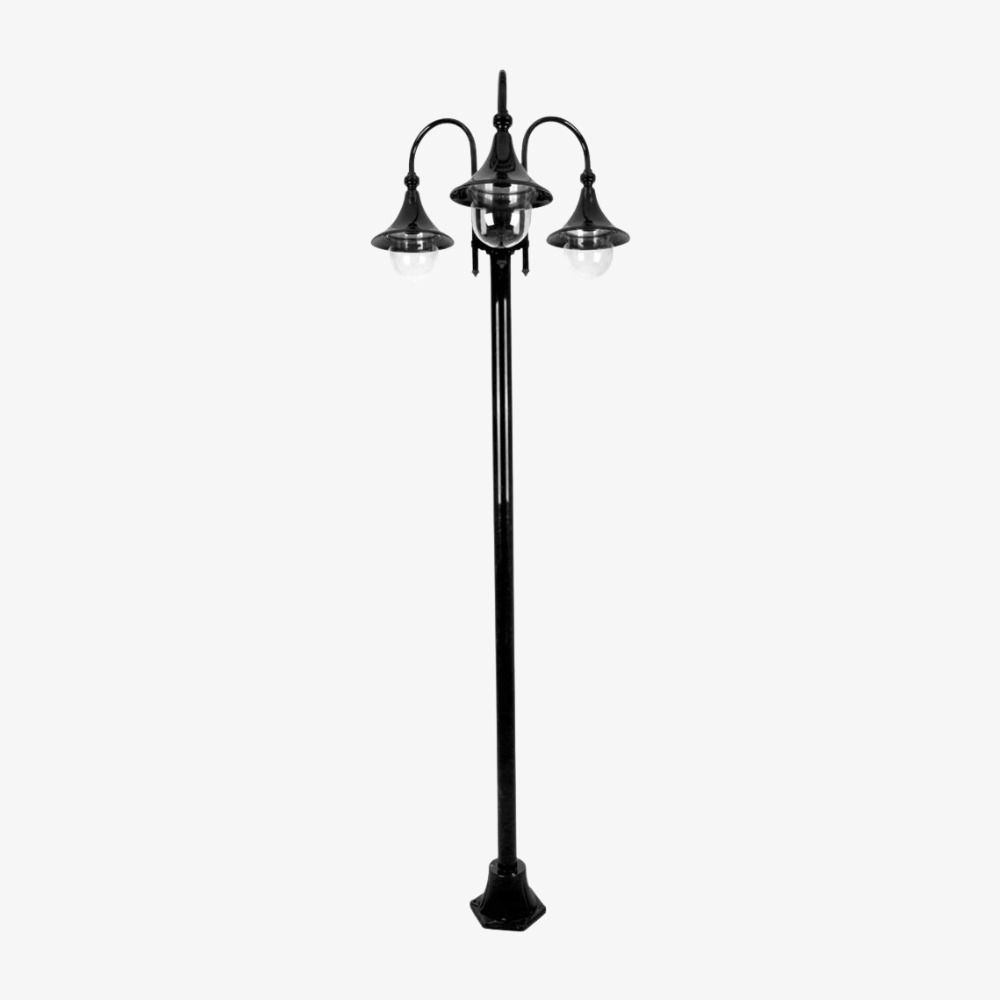Post Lights Monaco Triple Head Tall Plain Post