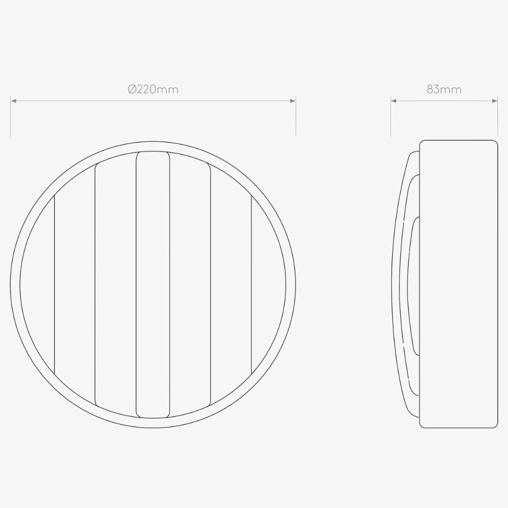 Exterior Wall Light Montreal Round 220 Wall Light