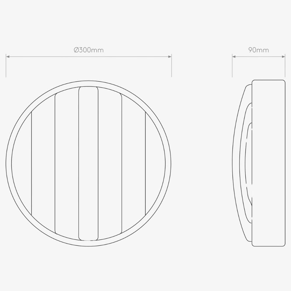 Exterior Wall Light Montreal Round 300 Coastal