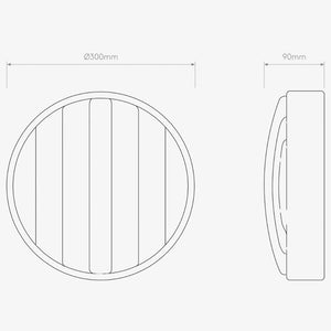 Exterior Wall Light Montreal Round 300 Coastal