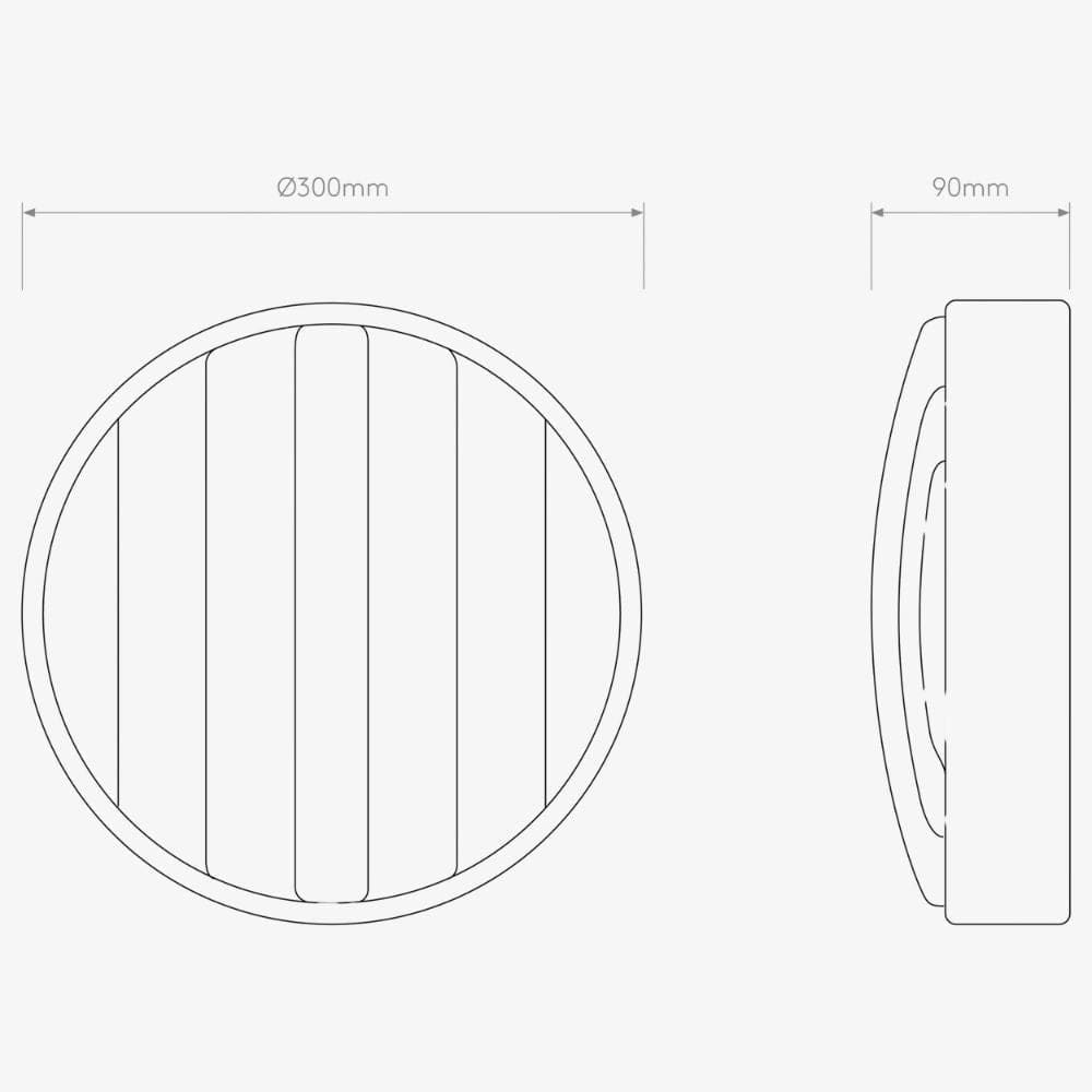 Exterior Wall Light Montreal Round 300 Wall Light
