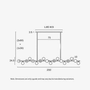 Linear Pendant Moran 18 Lights Pendant
