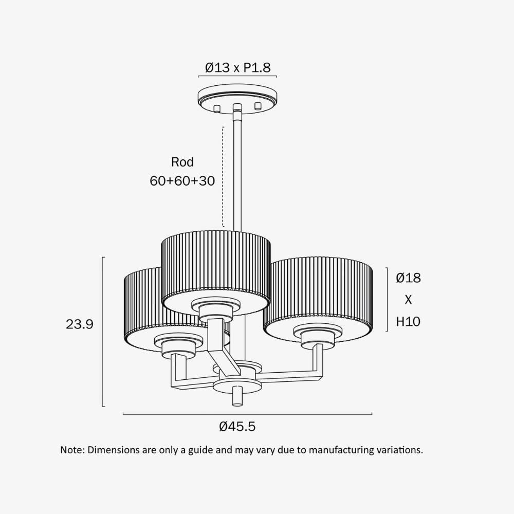 Interior Pendant Moreno II 3 Light Pendant