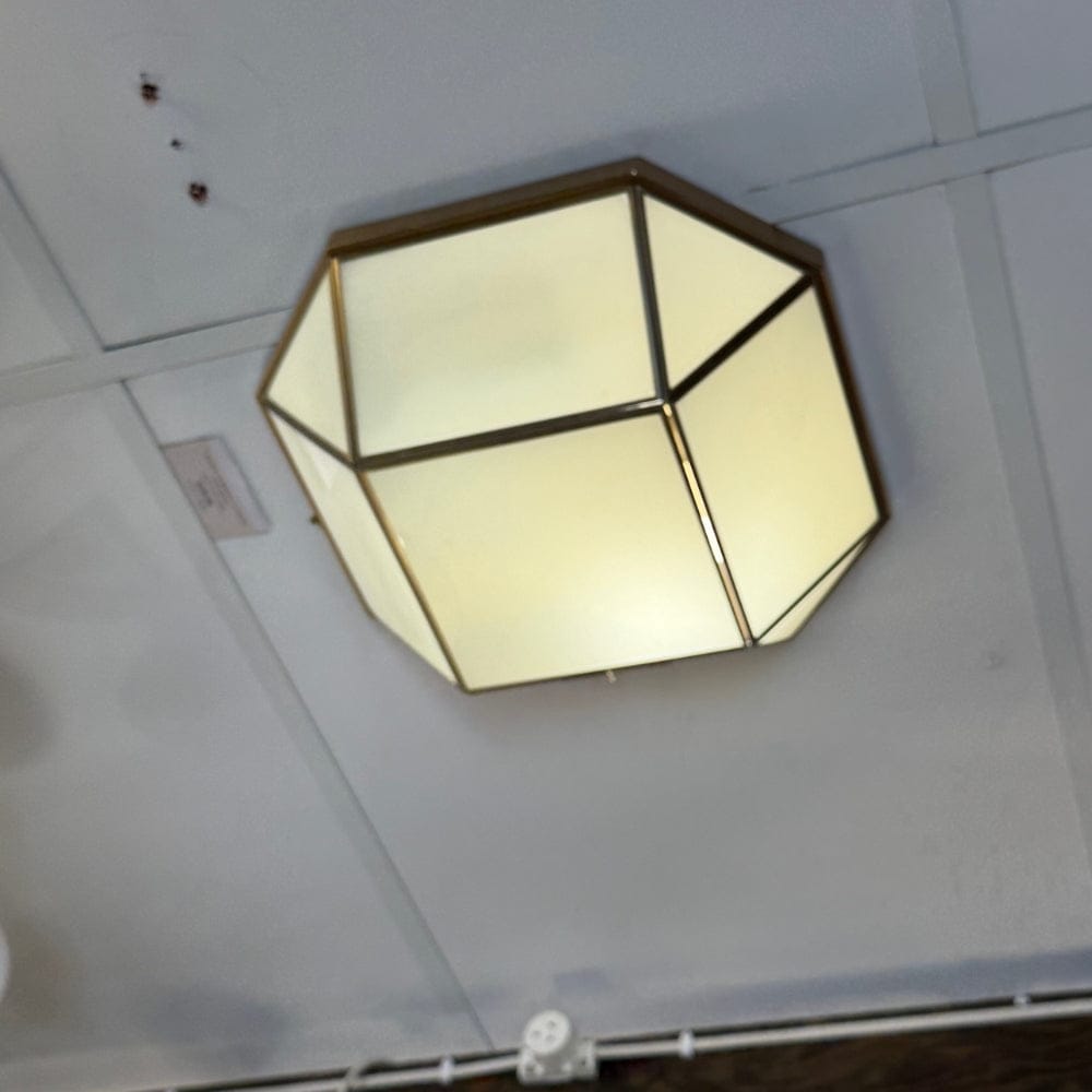 Interior Flush & Semi Flush Morrison Two Light Flush Mount -  Satin Brass  - CLEARANCE (Ex-display)