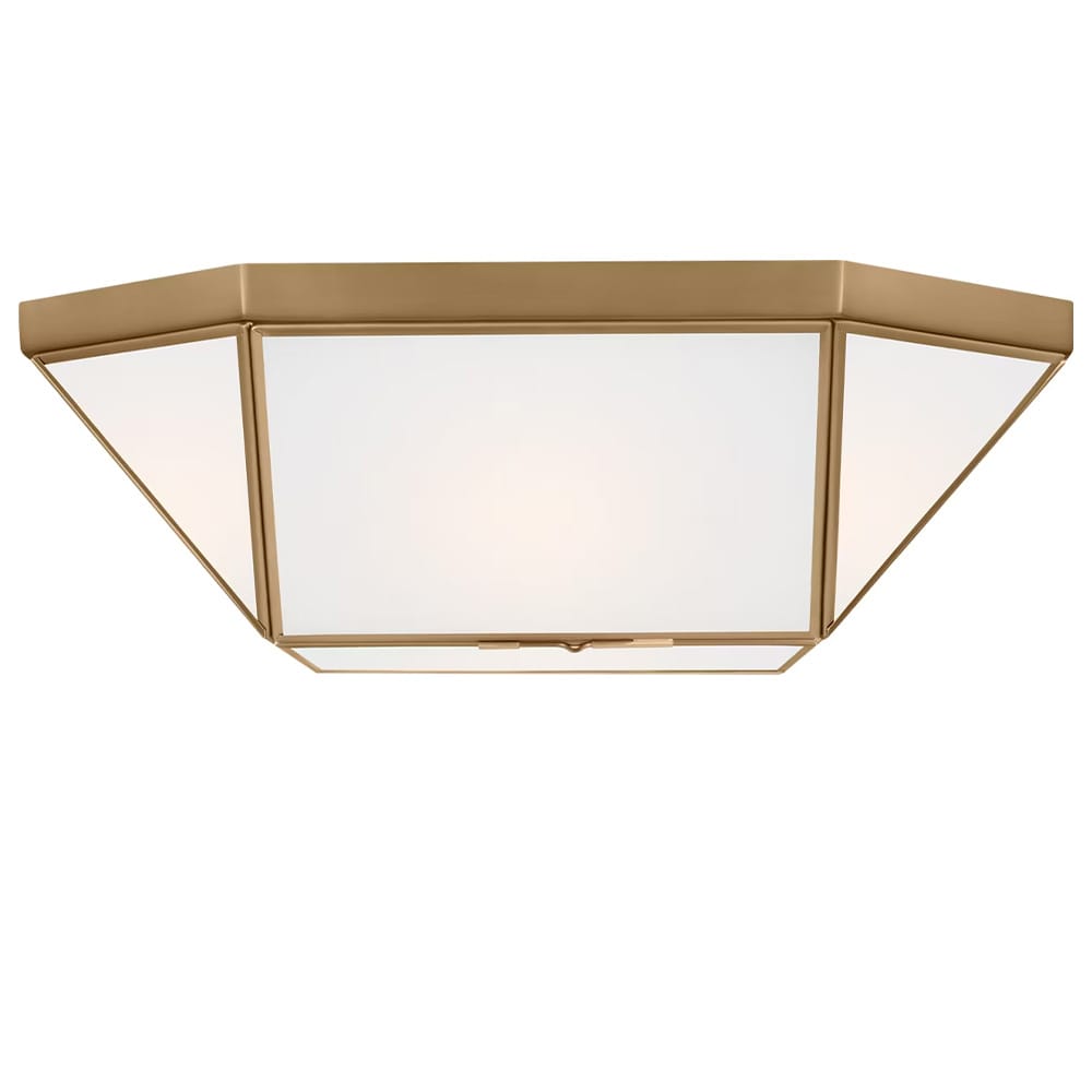 Interior Flush & Semi Flush Morrison Two Light Flush Mount -  Satin Brass