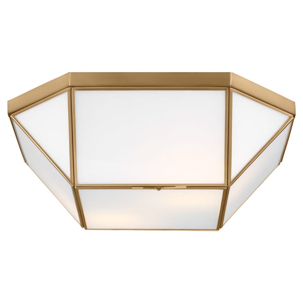 Interior Flush & Semi Flush Morrison Two Light Flush Mount -  Satin Brass