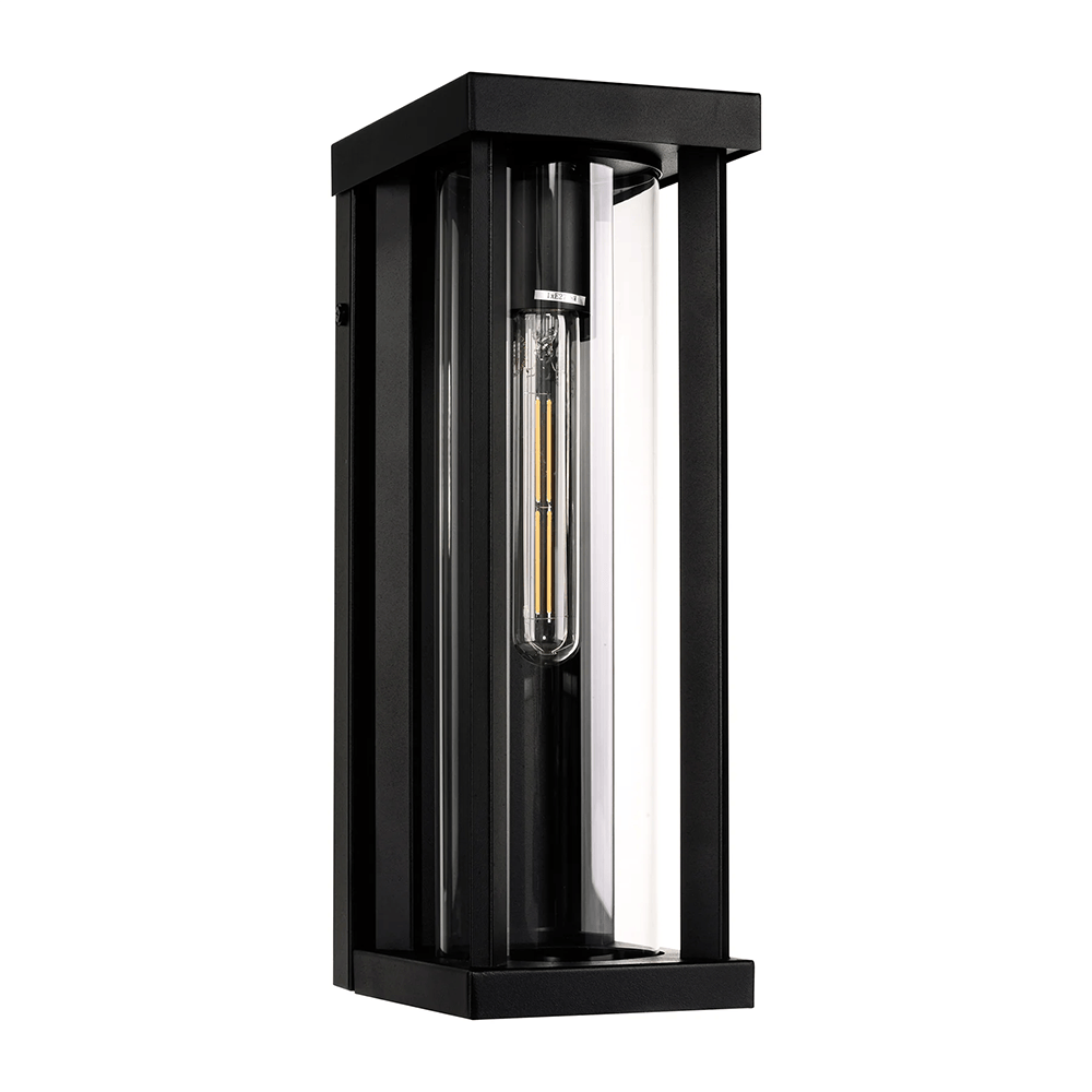 Exterior Wall Light Nalia Galvanised Iron Black Wall Light