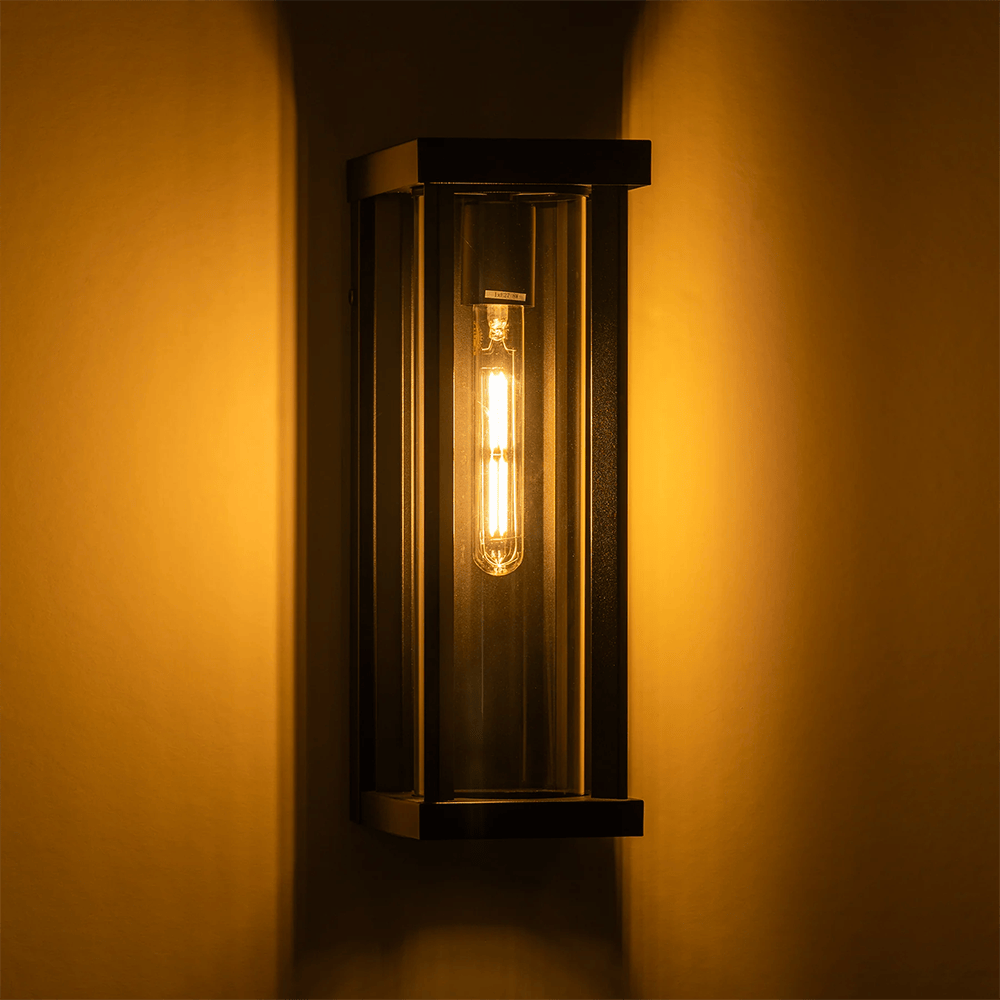 Exterior Wall Light Nalia Galvanised Iron Black Wall Light