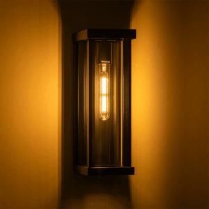Exterior Wall Light Nalia Galvanised Iron Black Wall Light