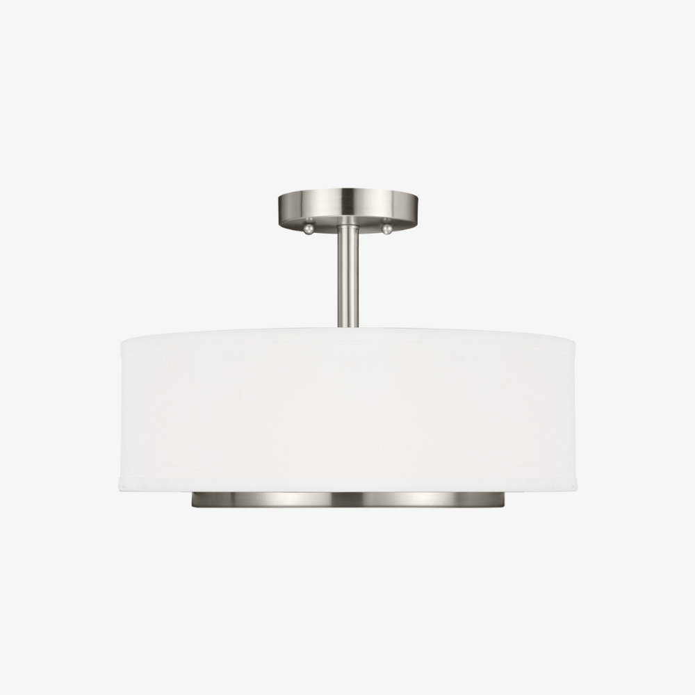 Semi flush brushed nickel light deals