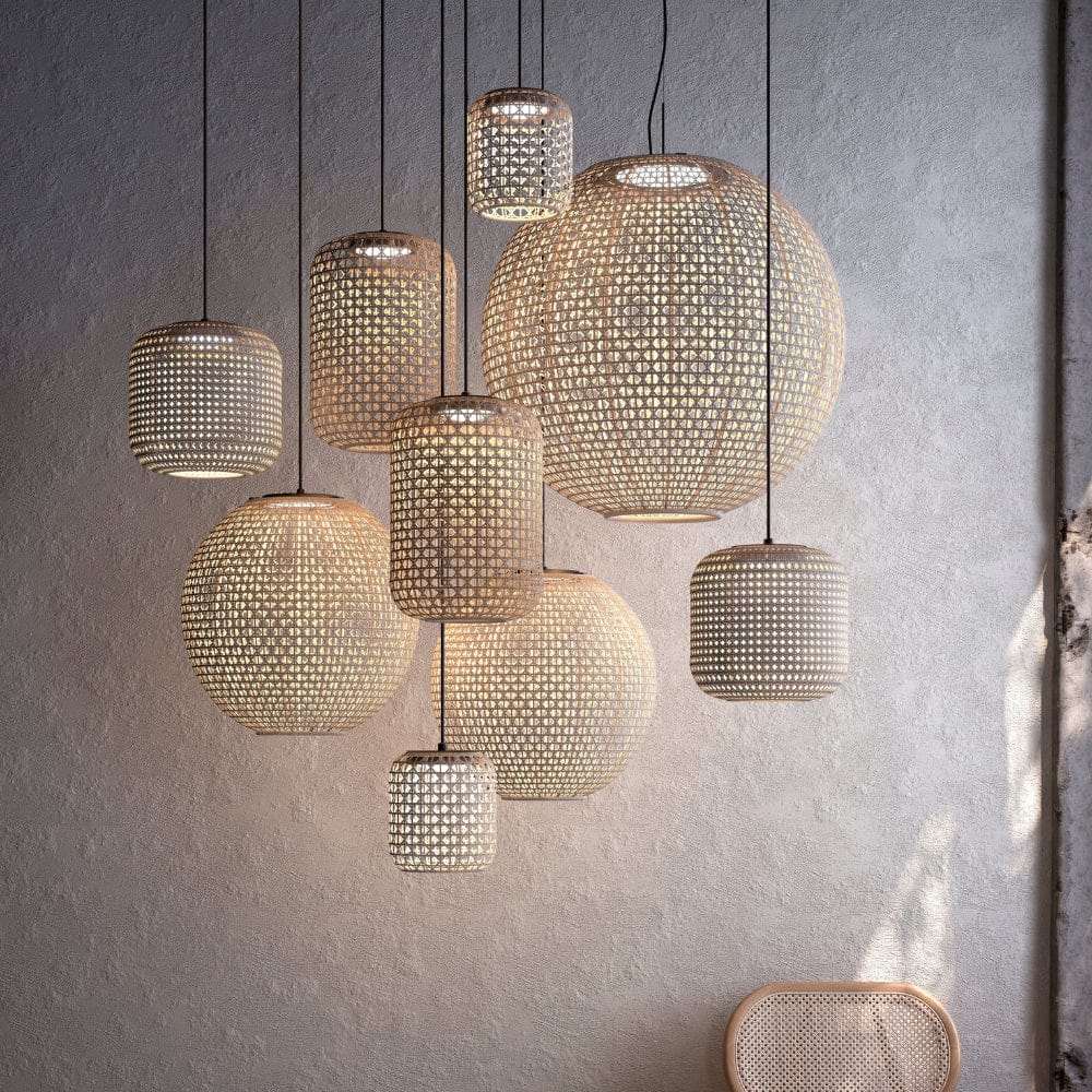 Exterior Pendant Nans Sphere S60 Outdoor Pendant - Beige and Brown