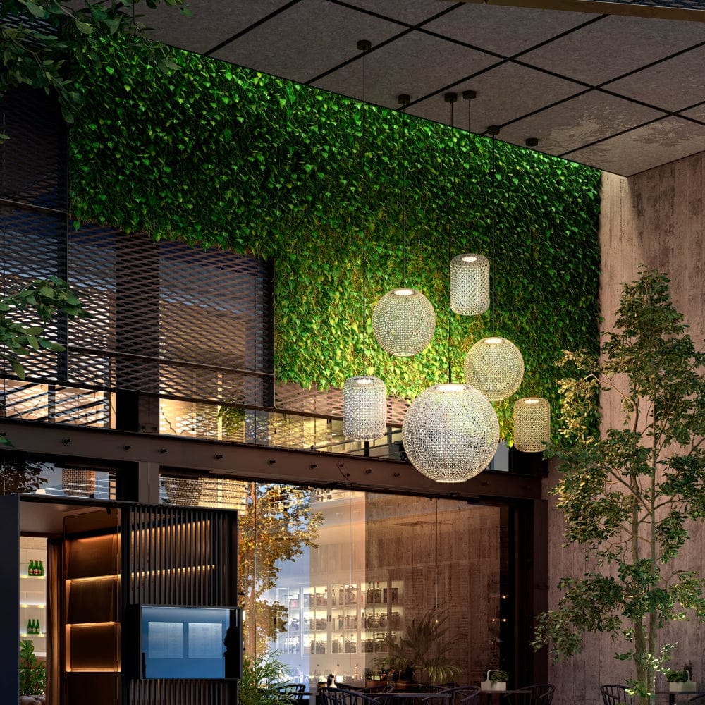 Exterior Pendant Nans Sphere S60 Outdoor Pendant - Beige and Brown