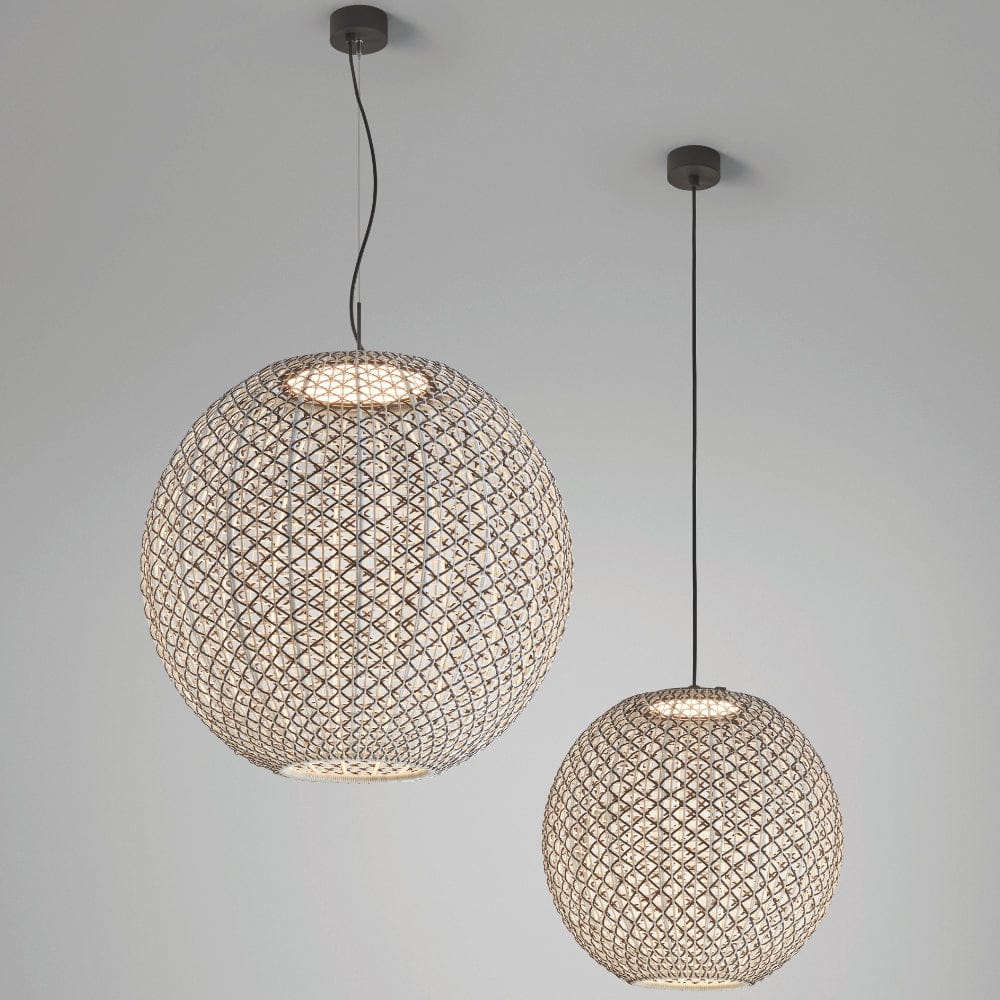 Exterior Pendant Nans Sphere S60 Outdoor Pendant - Beige and Brown