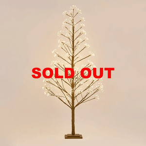 Light Up Tree Nature Brown Starry Tree 210cm